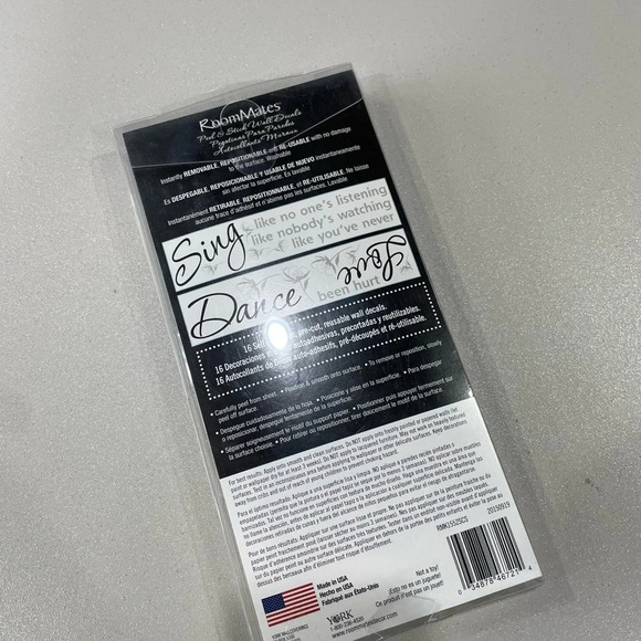 NWT Roommates Decals for Room Wall 16 Self-Adhesive Reuseable Wall Decals - Picture 3 of 4